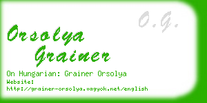 orsolya grainer business card